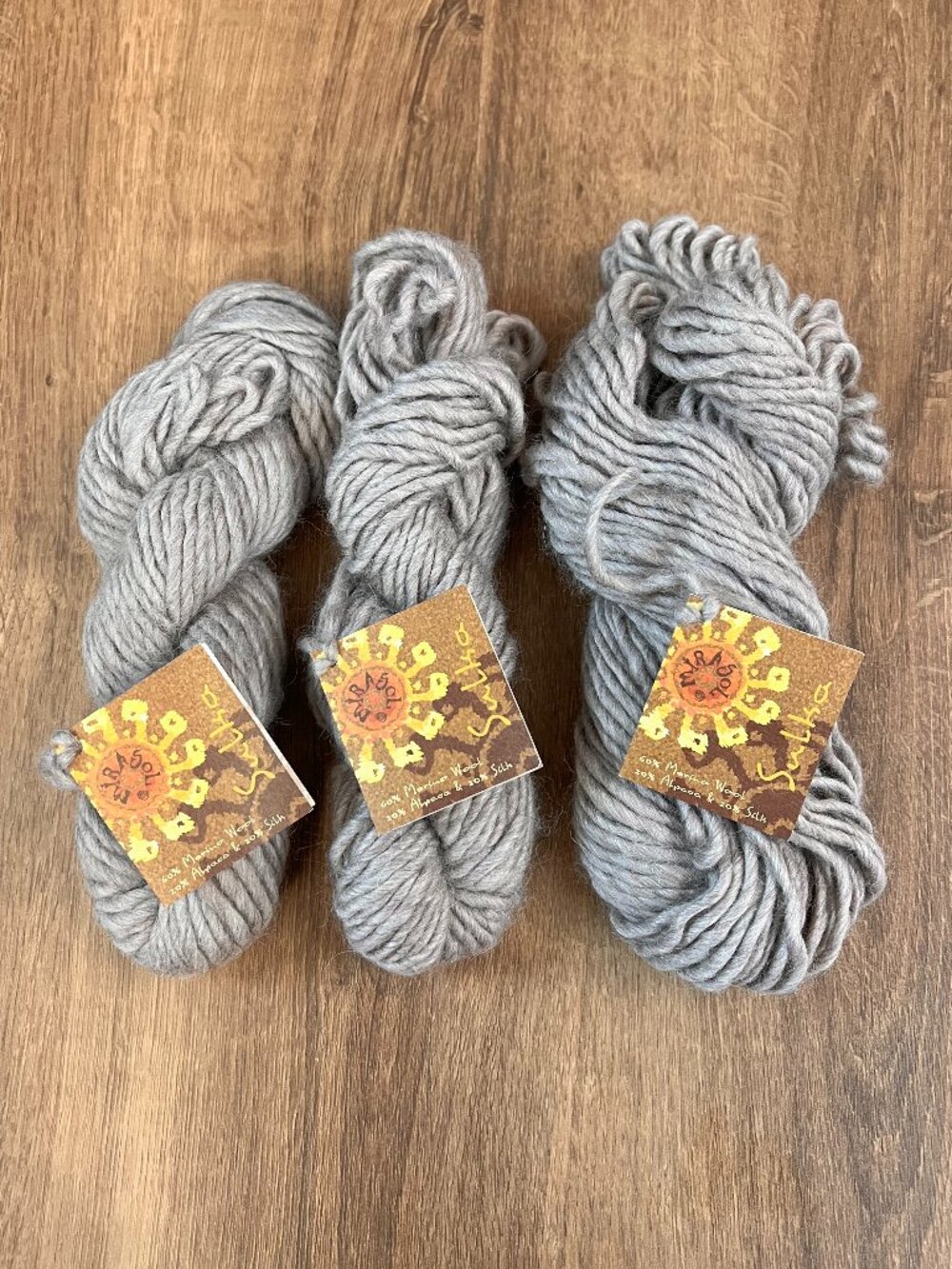 Mirasol  Merino Wool Alpaca Silk Tan Yarn Bundle Made in Peru